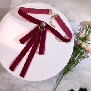 Thắt nơ đính kim cương giả có chân hoặc dây đeo có thể điều chỉnh được buộc sẵn cho bữa tiệc cưới Lễ tốt nghiệp Giáng sinh Quần áo cử nhân Phụ nữ Dây buộc nơ đỏ