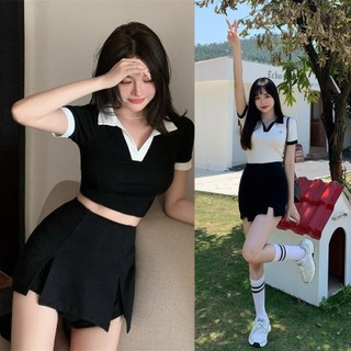 Áo thun polo nữ tay ngắn cổ bẻ bigsize áo dáng croptop tôn dáng cá tính thời trang xinh xắn A41