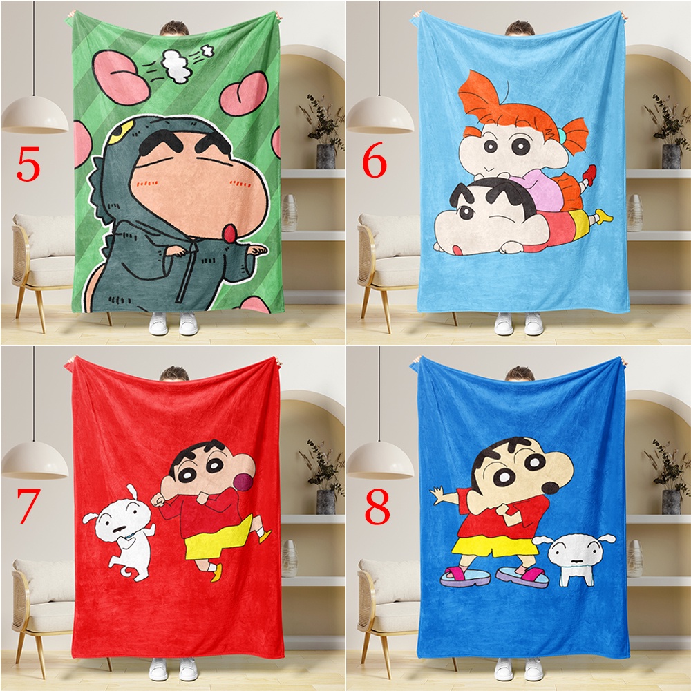 Chăn flannel Điều Hòa Không Khí In Hình shin-chan nohara shinnosuke Một Mặt Làm Quà Tặng Tốt Nhất Cho Mọi Người