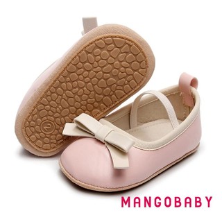 Mg-baby Girl Cao Cấp PU Đế Bằng Cho Trẻ Sơ Sinh Nơ Đầu Tiên Giày Cũi Cho Tiệc Lễ Hội Tắm Cho Bé