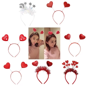 XGB Trái Tim Đầu Lấp Lánh Kim Sa Lấp Lánh Hình Tình Yêu Đầu Bopper Đảng Phụ Kiện Tóc Cho Nữ Lễ Hội Lễ Tình Nhân