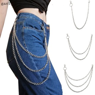 [Gzi1] Móc Khóa Dây Xích Kim Loại Dài 1 / 2 / 3 Lớp Gắn Thắt Lưng Quần Phong Cách punk