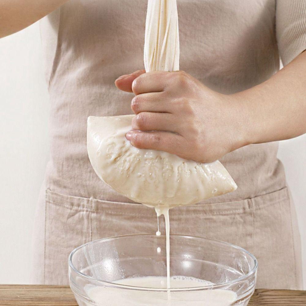 Túi lọc lọc BAMBOOB, Túi pha lạnh Vải phô mai tái sử dụng, Sữa chua trà di động Túi đựng sữa chua cà phê