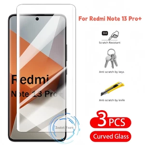 Dành Cho Redmi Note 13 14 Pro + Plus Bảo Vệ Màn Hình Cong 9D Kính Cường Lực HD Flim Full Cover Flim Cho Redmy Note 13Pro + 14PROPlus