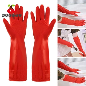 NICESI 1 Đôi Găng Tay Cao Su, Găng Tay Dài Cao Su Chịu Hóa Chất Su, Rửa Xe Gia Đình Cao Su Cực Dài Làm Sạch Hạng Nặng Găng Tay Bảo Vệ Nhà Bếp