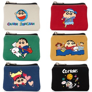 GC2 Crayon Shin-chan Hoạt Hình Ví Đựng Tiền Xu Vải In Đơn Giản Túi Đựng Tiền Xu Tất Cả cotton Túi Đựng Thẻ Túi C