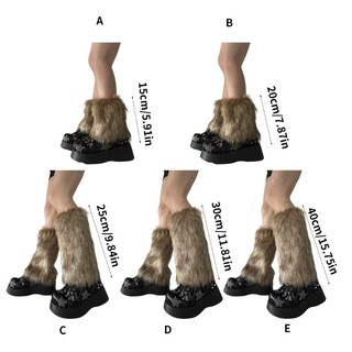 MarsET Boot giữ ấm chân lông thú giả, phù hợp dự tiệc mùa đông