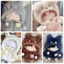 Áo khoác búp bê BUBBLE, Bộ trang phục lông thu nhỏ động vật hoạt hình 20cm, Gấu thỏ sáng tạo Chơi phụ kiện nhà búp bê Quần áo sang trọng Búp bê nhồi bông bông