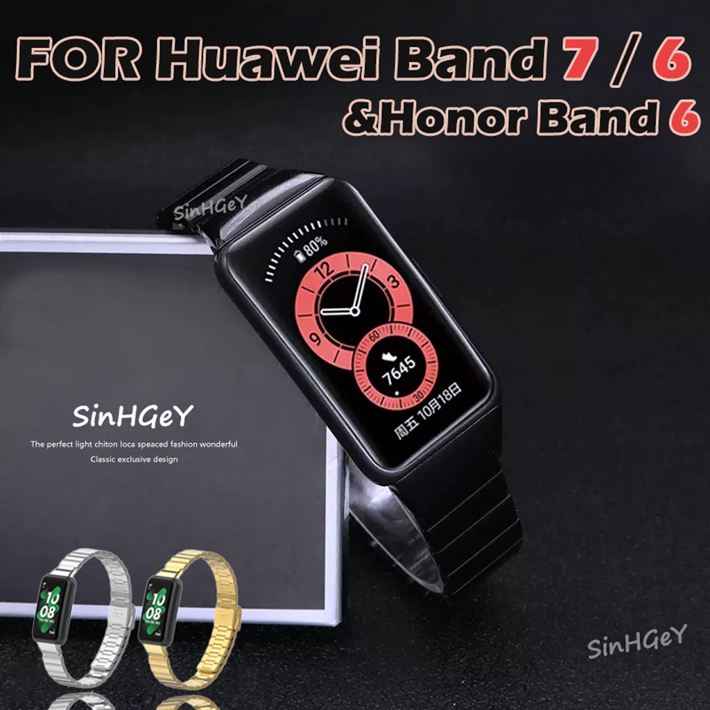 Dây Đeo Inox Cho Đồng Hồ Thông Minh Huawei Band 8 7 6 Honor Band 7