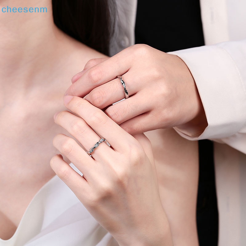 Cheenm Nhẫn Cặp Đôi Boudoir Ins niche Thiết Kế Có Thể Điều Chỉnh Trang Sức Sinh Nhật Cho Nam Và Nữ