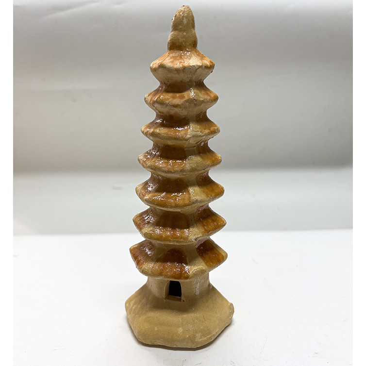 Tháp Nhọn Cao 17cm Bằng Sành Sứ, Tráng Men Trang Trí Bể Cá Cảnh, Hon Non Bộ, Tiểu Cảnh