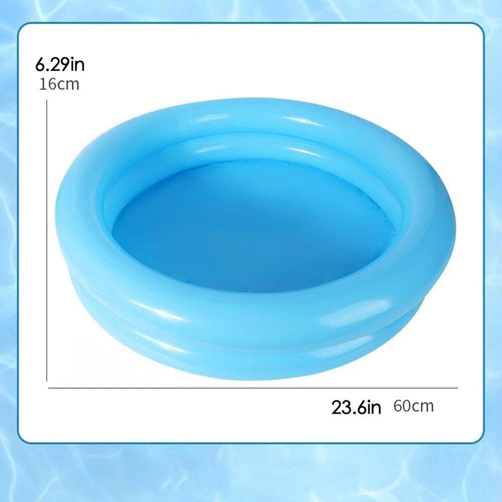 Bể bơi bơm hơi CHIPHIVE, Bể bơi trẻ em tròn mùa hè, Bồn tắm nước chơi ngoài trời PVC di động 60cm cho trẻ em