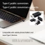 Bộ chuyển đổi BTM USB C Type C để sạc nhanh và truyền dữ liệu Đầu nối nam sang nữ Hỗ trợ nguồn 60W
