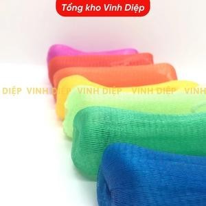Túi Lưới Đựng Xà Phòng, Túi Lưới Tạo Bọt Tiện Lợi, Có Dây Rút Nhiều Màu loại 4 lớp dày dặn