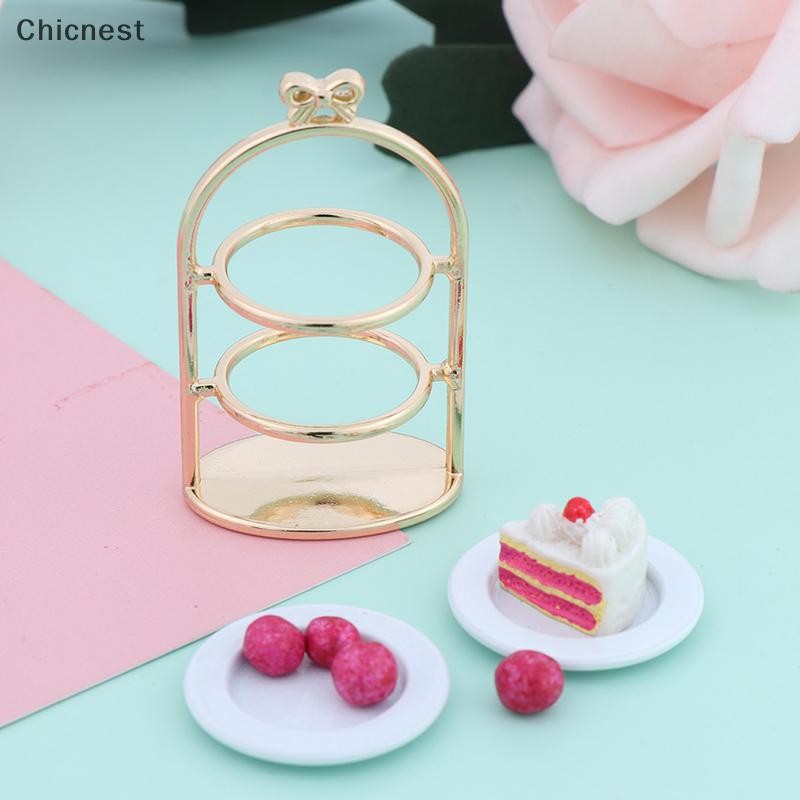 [Chc] 1 / 12 Nhà Búp Bê Thu Nhỏ Món Tráng Miệng Chảo Bánh Đứng Khay Trái Cây Búp Bê Đồ Chơi Nhà Bếp [VN]