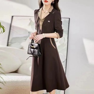 Đầm Cổ Vest Ôm Eo Cỡ Lớn Phong Cách Phương Tây Thời Trang Mùa Xuân 2023 Mới