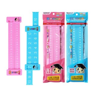 [COD] Thước trừ NOOKSTORY, Thước phân giải toán học di động màu hồng / xanh, Chất lượng cao trong vòng 20 thước đo bổ sung trình diễn giảng dạy bằng nhựa Đồ dùng học tập