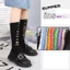 Tất Vớ Cotton Cổ Cao Phối Rách Cá Tính Phong Cách Punk Đường Phố QiQiShop