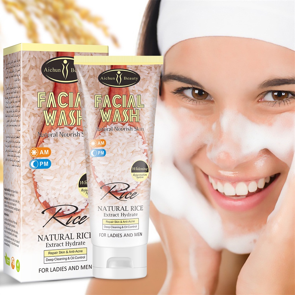 Sữa Rửa Mặt AICHUN BEAUTY Tinh Chất Gạo Kiểm Soát Bã Nhờn, Sạch Sâu, Ngăn Ngừa Hình Thành Mụn Cám Mụn Đầu Đen
