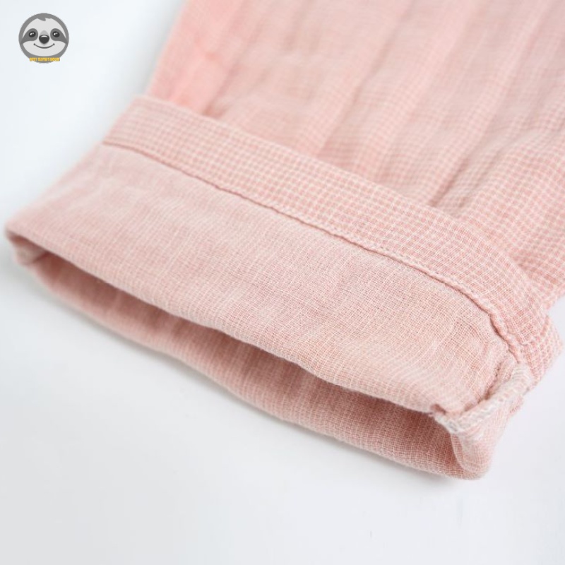 Bộ Đồ Ngủ Bốn Lớp Bằng cotton Dày Siêu Mềm Thoải Mái Phong Cách muji Phong Cách Nhật Bản / Mây Dài Tay