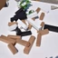 GAVESTO 10 Chiếc Hộp Tông, Giấy Kraft DIY Hộp Giấy Handmade, Đen / Trắng Nhỏ Kích Thước Lớn Bánh Quy Kẹo Hộp Đóng Gói Đồ Dùng Tiệc Sinh Nhật Đám Cưới