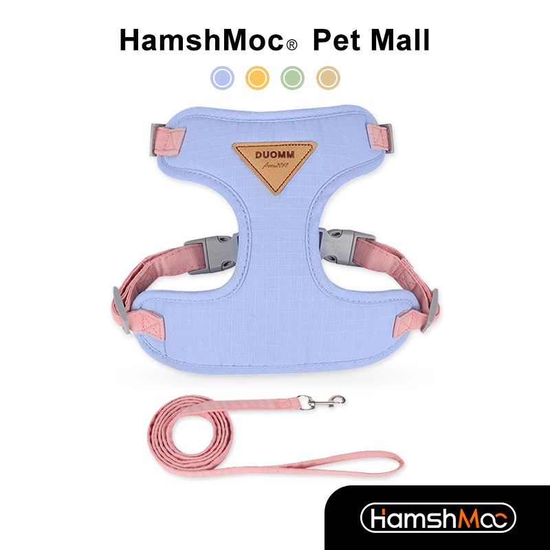 HamshMoc Nhẹ Mèo Dây Và Dây Xích Bộ Có Thể Điều Chỉnh Mèo Con Chó Con Áo Vest Thoải Mái Dây Dẫn Có Tay Cầm Mềm Chống Lộn Cho Mèo