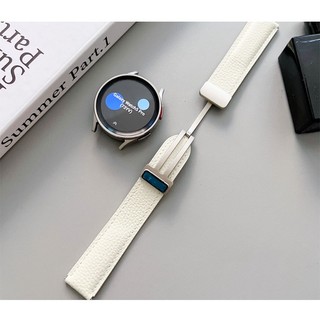 Dây Đeo Bằng Da Khóa Nam Châm 20 / 22mm Cho Đồng Hồ Thông Minh samsung galaxy watch 42mm 46mm / watch 3 4 5 6 series / gear s3