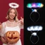 OXXGGKAO LED Angel Wing Halos Hairband Music Concert Halloween Party Headband cho bé gái