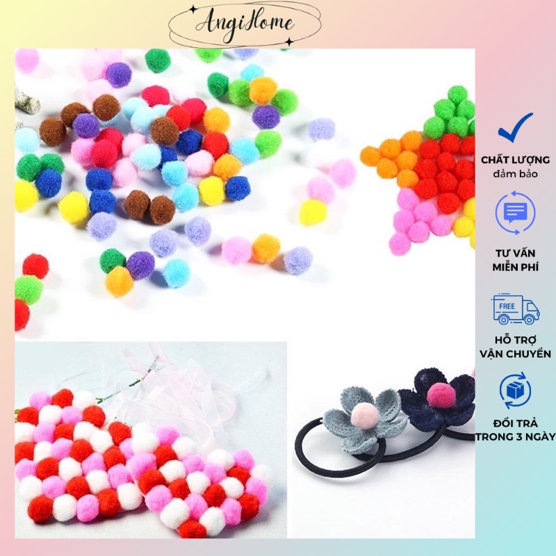 Sét 20 quả bông Pompom làm đồ handmade ANGIHOME