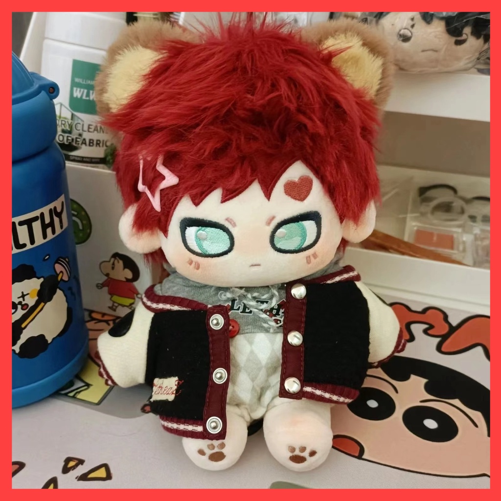 20cm Búp Bê NARUTO Gaara Plushie Sang Trọng Búp Bê Cotton Quần Áo Thay ...