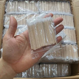 1 gói có 100 cây Tăm gỗ có bông dùng để nặn mụn cực kỳ tiện lợi, vệ sinh-PH
