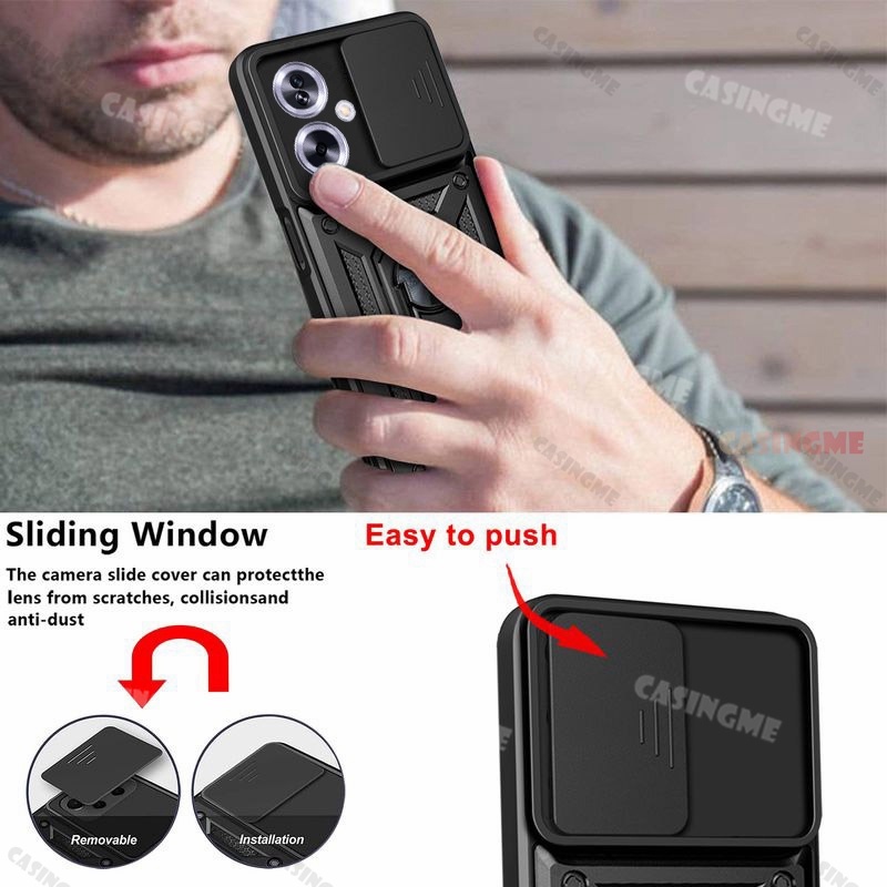 Redmi 13C 5G 2024 Vỏ giáp chống sốc cho Redmi 13C Redmi13C 13 C C C13 4G 5G 2024 Giá đỡ vòng từ tính trên ô tô Kéo đẩy Bảo vệ Camera Vỏ điện thoại Vỏ Camera Ốp lưng