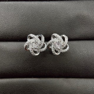 Bông tai nụ hồng xoắn 13mm