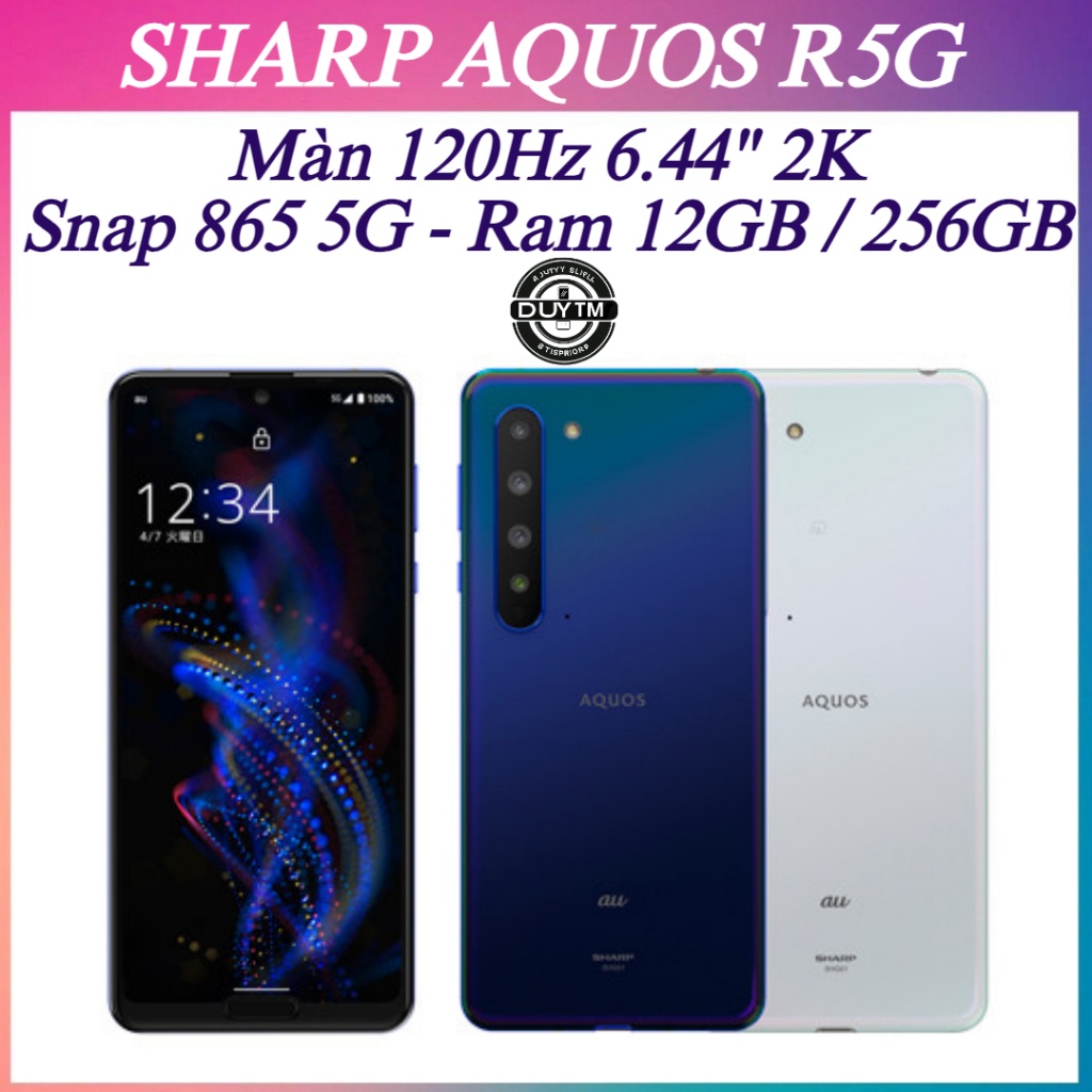 Điện thoại Sharp Aquos R5G 120Hz Ram 12GB/256GB Snap 865 5G Màn 2K