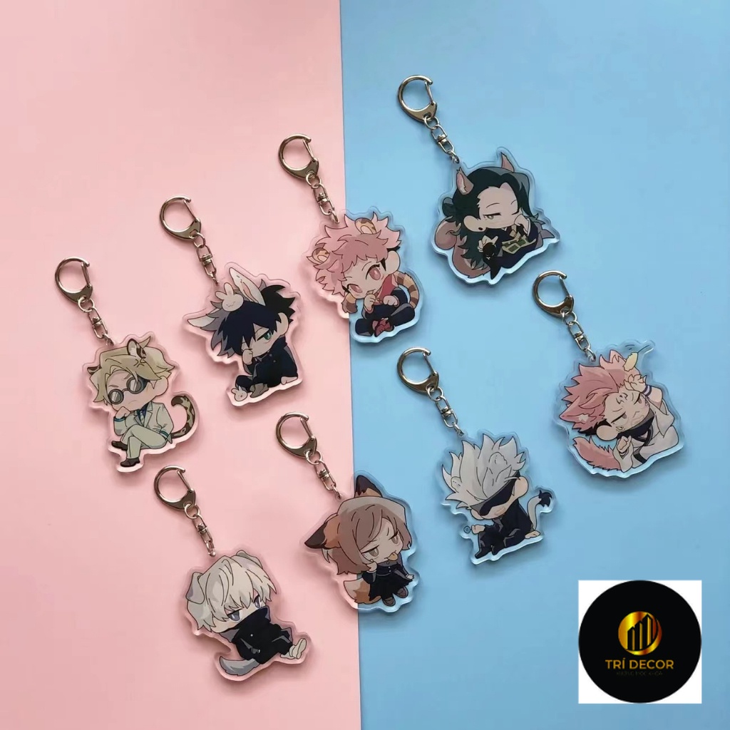 Jujutsu kaisen itadori yuji fushiguro megumi ryomen sukuna Móc Khóa Bằng acrylic Dễ Thương