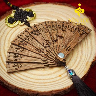Quạt Trầm Hương Treo Ô Tô -  Vạn Sự Bình An - Trầm Hương Yên Lộc