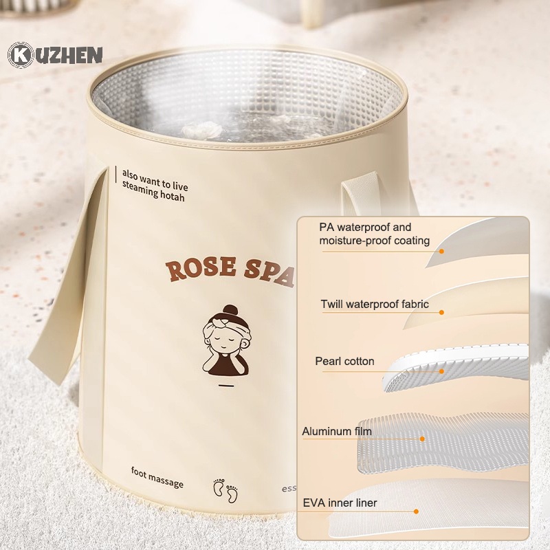Kuzhen Xô Ngâm Rửa Chân Sức Chứa Lớn Có Thể Gấp Lại Dùng Khi Đi Du Lịch