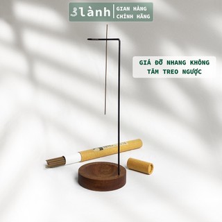 Giá Đỡ Nhang Trầm Hương 3 Lành Bằng Thanh Kim Loại Đế Gỗ ThôngTrang Trí Tâm Linh Thư Giãn