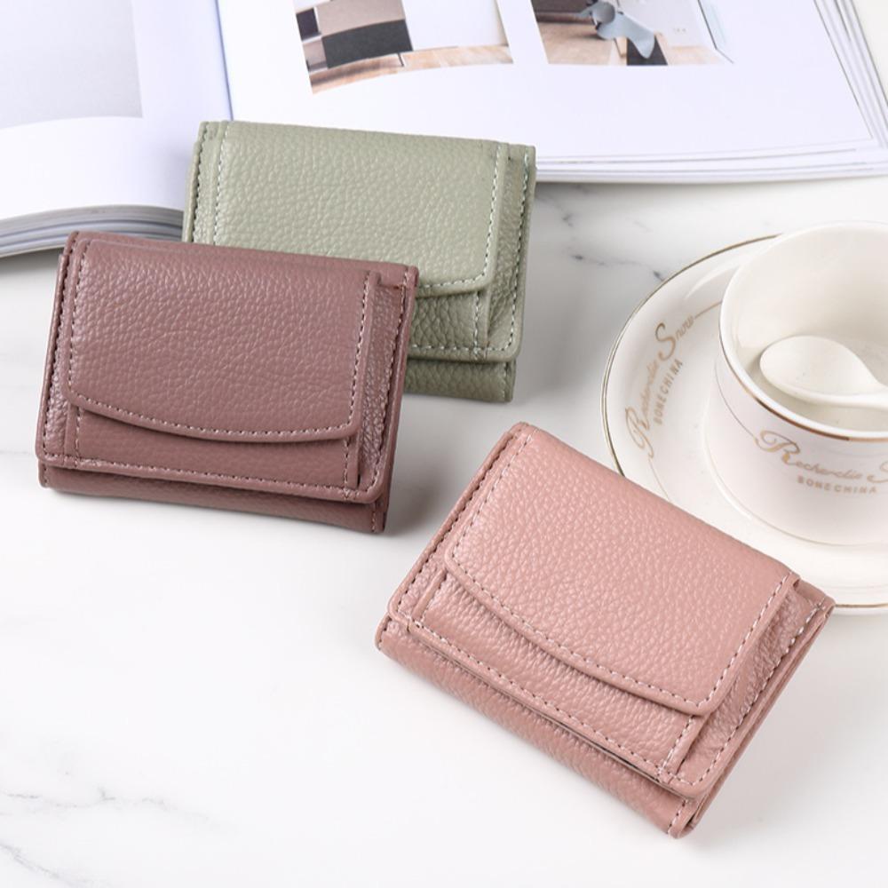 Ví nữ CPINCP, Túi đựng tiền xu dung lượng lớn chống trộm, Ví đựng tiền xu nhiều thẻ thời trang bằng da PU ba lần dành cho nữ