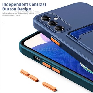 Ốp Điện Thoại Bảo Vệ Ống Kính Máy Ảnh Cho Samsung Galaxy A37 A56 A36 A16 A 16 A15 A55 4G 5G Khe Cắm Thẻ Ví Silicon Mềm TPU Vỏ Chất Lỏng Chống Sốc Ốp Lưng Cặp Đôi