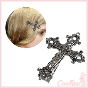 1 Cặp Kẹp Tóc Hình Chữ Thập Phong Cách Gothic Ngọt Ngào Cho Nữ