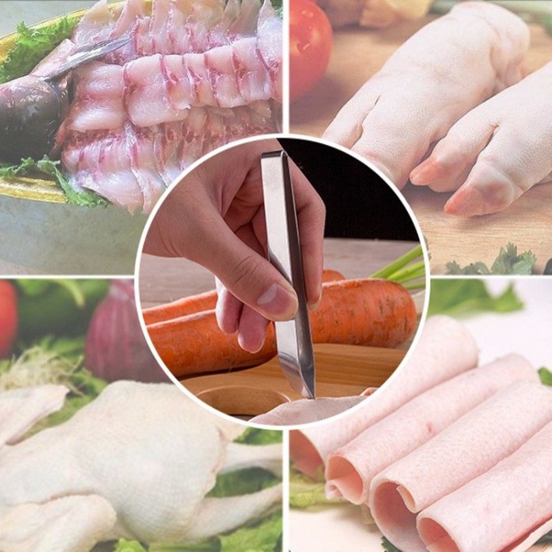 Nhíp Nhổ Lông Gà / Heo Đa Năng Bằng Thép Không Gỉ