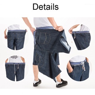 [Plus Size] Quần Short Jeans Nam Lưng Thun Co Dãn Tốt 150KG