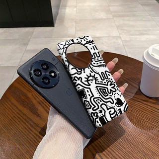 Ốp điện thoại Line Graffiti phù hợp cho OnePlus 13, màng silicone chống rơi, mờ, bảo vệ đơn giản, hàng mới xu hướng