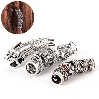 Julyhot Vintage Rồng Dreadlock Hạt Tóc Hạt Nhẫn DIY Nẹp Trang Sức Tay Thủ Công Massivedeals