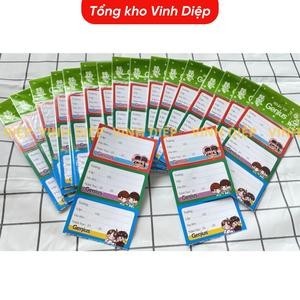 Tệp 15 nhãn vở học sinh được cắt dán sẵn, nhiều hình mẫu cute