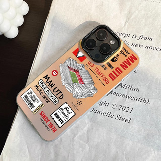 Laser UTD Sân vận động bóng đá Minh họa Vỏ điện thoại hoạt hình cho iPhone 16 15 14 13 12 11 7 8 X XR XS