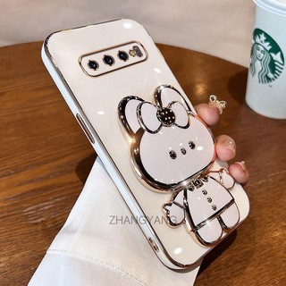 ốp lưng samsung note 9 note 8 Ốp Điện Thoại TPU Silicon Mềm Mạ Điện Gắn Gương Trang Điểm Hình Thỏ 3D Cho samsung note 9 note 8