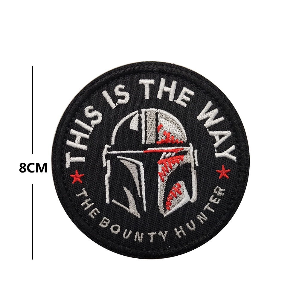 Huy Hiệu Hành Tinh Đây Là Con Đường The Way Mandalorian 3D Thêu Huy Hiệu Vải Miếng Dán Velcro Miếng Dán