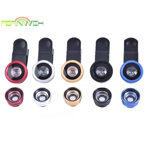 Bộ Ống Kính 3 Trong 1 Cho Điện Thoại Thông Minh / Máy Ảnh Mắt Cá Góc Rộng / macro [Mới]